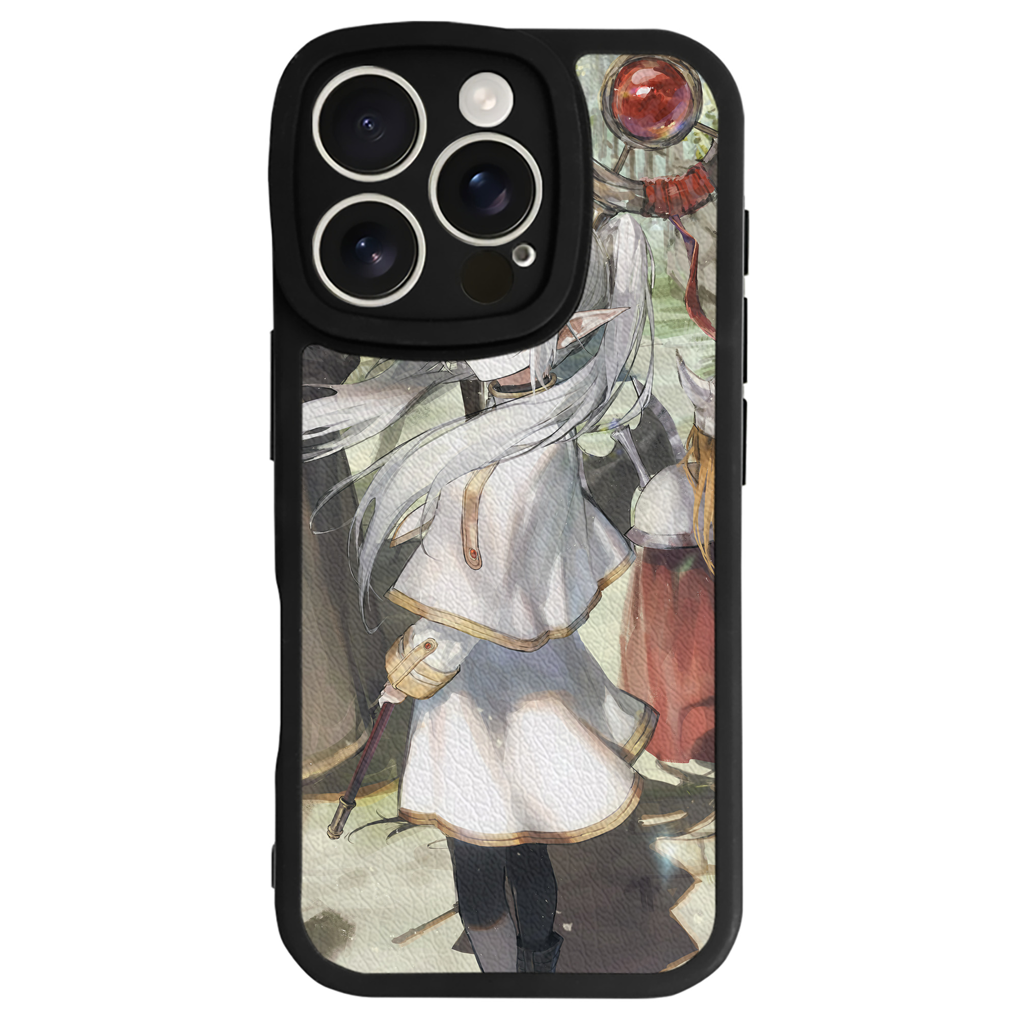 （画像用） 葬送のフリーレン Frieren 【iPhone 16シリーズ対応】シリコンスマホケース（レザー調） 材質：シリコン